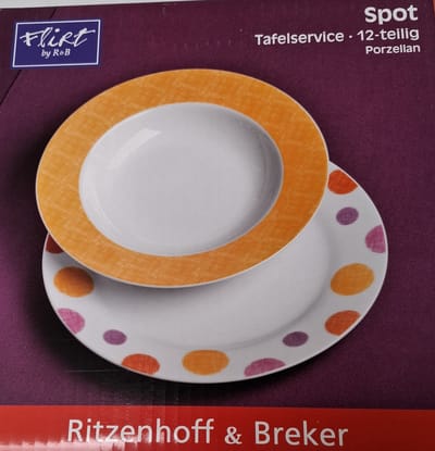 Ritzenhoff & Breker Orange Spot eetservies 12 delig porselein
