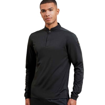 Premier Heren Essential Coolchecker koksshirt met lange mouwen (Zwart)