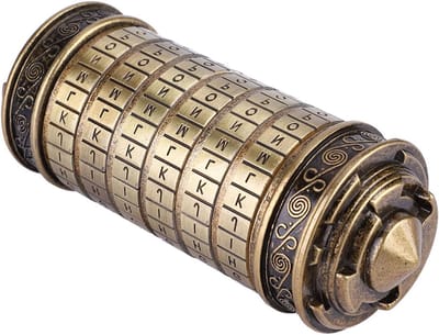 Retro puzzelbox met cryptex slot van metaal voor het bewaren van notities, sieraden en sleutels - perfect cadeau voor elke gelegenheid