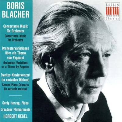 CD BORIS BLACHER; HERBERT KEGEL - Blacher: Orkestwerken, Piano Co 0090152BC Berlin Classics 1995 Europa Klassiek Gebruikt black