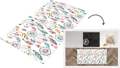 Keukenloper - Loper keuken - Patroon - Dromenvanger - Veren - Pluimen - 120x60 cm - Keukenloper vinyl