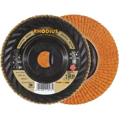 Rhodius 211412 JUMBO LONGLIFE TRIM Lamellenschijf Korrelgrootte (num) 80 RVS, Staal 10 stuk(s)