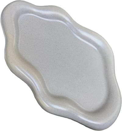 Decoratieve Sieradenkom van Keramiek, Perfect voor het Opbergen van Ringen en Sieraden, Mooi Cadeau voor Moederdag, Kerst en Verjaardagen (Grijs)