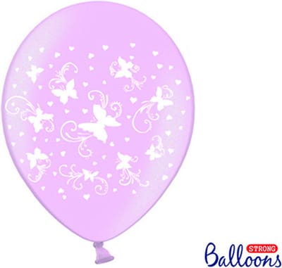 Partydeco - Ballonnen Butterflies Candy Pink (6 stuks)