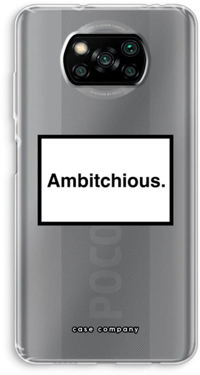 Case Company® - Hoesje geschikt voor Poco X3 Pro hoesje - Ambitchious - Soft Cover Telefoonhoesje - Bescherming aan alle Kanten en Schermrand