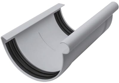 Halfronde Goten Connector 180mm Grijs - Weerbestendig PVC Verbinder voor Dakgoten
