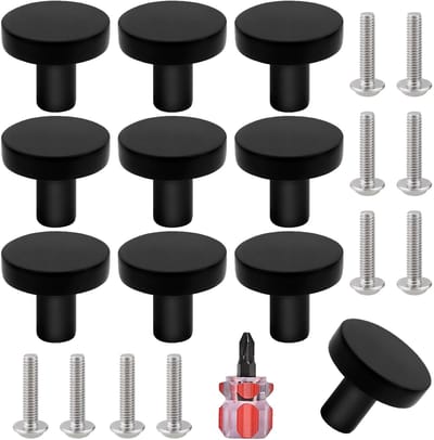 Unyqoos ® Moderne Zwarte Kast- en Deurgrepen Set van 10 Stuks voor Diverse Toepassingen