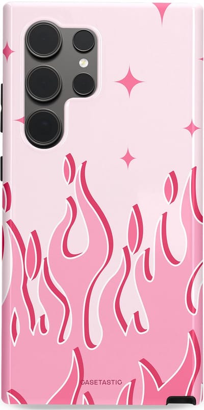 Casetastic Hoesje Geschikt voor Samsung S24 Ultra - Stijlvolle Beschermende Duo-layer Case - Twinkelvuur