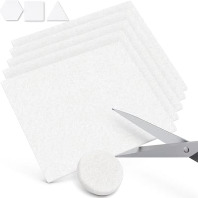 Zelfklevende Viltglijders Set - Professionele Meubelglijders (5x 200x200 mm + 64 Ø 20 mm) - Wit