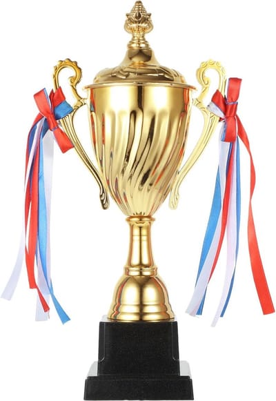 Gouden Sport Beker Trofee voor Kinderen en Toernooien - Inclusief Zwarte Sokkel
