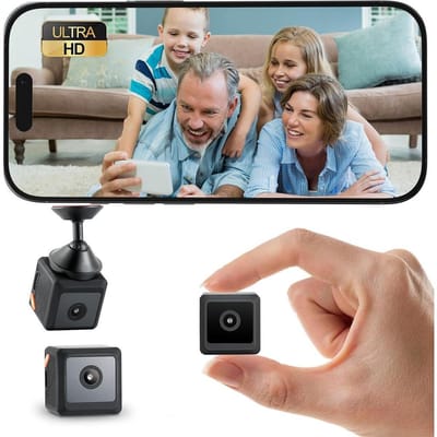 Bewakingscamera, mini verborgen draadloze wifi-camera, binnencamera met bewegingsdetectie, nachtzicht, app-bediening, 35x35x35 mm