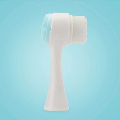 Waledano® Gezichtsreinigingsborstel - Siliconen Met Dubbele Kop - Massagegereedschap Voor Gezichtsreiniging - Dubbelzijdige Peelingborstel - Verwijderen Van Make-up - Massageborstel - 1 Stuk