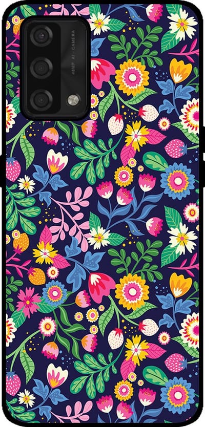 Smartphonica Telefoonhoesje Geschikt voor Oppo A74 4G met bloemen opdruk - TPU backcover case flower design geschikt voor Oppo A74 4G