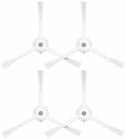 Zijborstels voor Robotstofzuiger - Set van 4 - Duurzame Hoogwaardige Materialen voor Efficiënt Stofzuigen - Wit