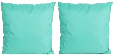 Set van 4x stuks bank/Sier kussens voor binnen en buiten in de kleur aquablauw/groen 45 x 45 cm - Tuin/huis kussens