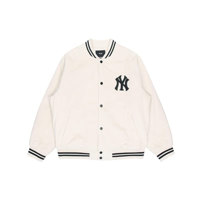 MLB Losse Corduroy Baseballjack Uniseks jassen Crème 3AJP02016-50CRS L white