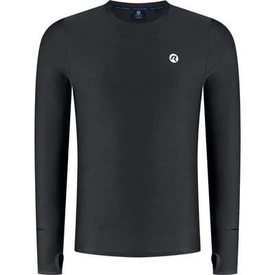 Rogelli Essential Heren Hardloopshirt - Lange Mouw - Duimgat - Zwart