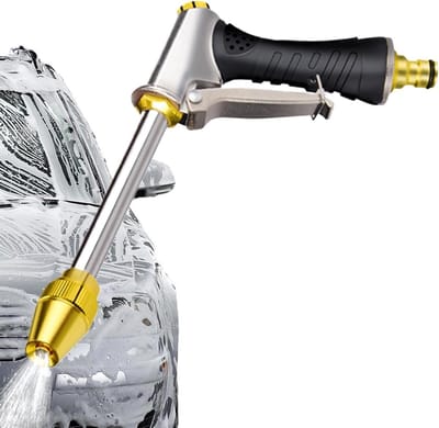 Tuinslang Sproeier - Slangmondstuk Hogedruk - Auto Wassen - Ergonomisch Comfort - 25 x 16 x 3 cm - Zwart