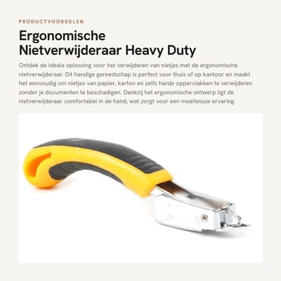 Dailygoods- Nietverwijderaar Ergonomisch Ontworpen - Heavy Duty - Nietjesverwijderaar - Duurzaam Gereedschap - Stationair Kantooritem - Eenvoudig in Gebruik
