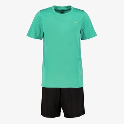 Dutchy tweedelig kinder sport set groen zwart - Maat 110