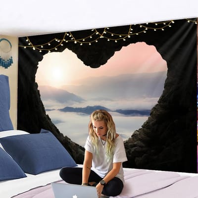 Brug Indiase Boeddha Wandtapijt Wandhanger Bohemien Mandala Psychedelisch Huis Woonkamer Achtergrond Wanddecoratie 95x70CM