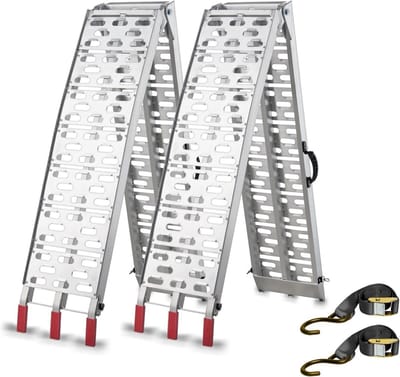 Opvouwbare laadbrug 228x30.5cm voor ATV en motorfietsen - 680KG laadcapaciteit
