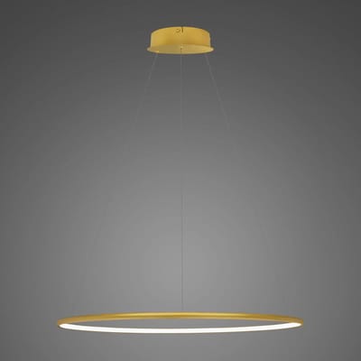 Merkloze LED Plafondlamp Golden Circles 60cm, Dimbaar 3000K