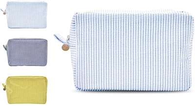 Dailygoods- Make-uptas Klein - Make-uptas Dames - Toilettas - Lichtblauw - Organizer - 22 x 9 x 15 cm - Cosmeticatas