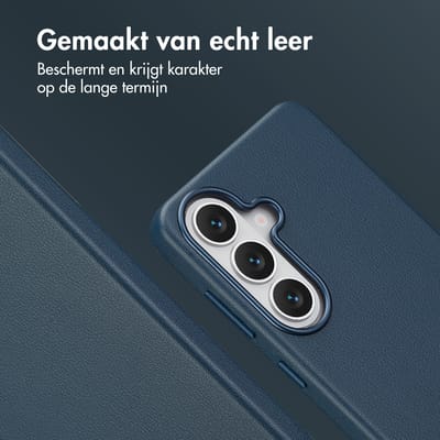 Accezz Hoesje - Geschikt voor Samsung Galaxy S26 - Magnetische Ring Leather Backcover - Nightfall Blue