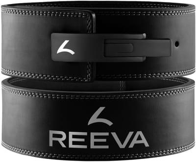 Reeva Lifting Belt (10MM) - Gewichthefriem - Lever belt - Powerlift Riem in Maat XS - Geschikt voor Powerlifting, Fitness en Bodybuilding - Lever belt voor Heren en Dames