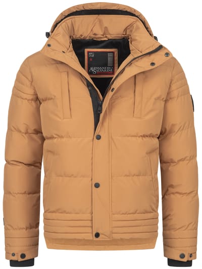 Alessandro Salvarini heren winterjas AS-281 met teddyvoering en afneembare capuchon