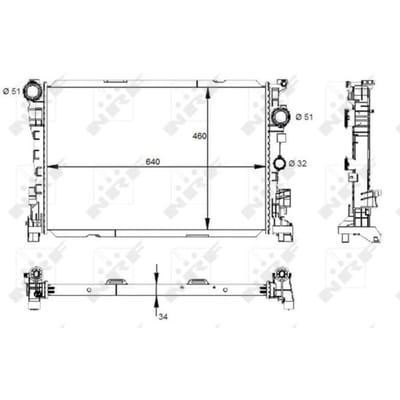 Radiator, motorkoeling NRF 59133