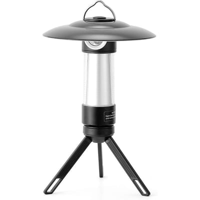 LED-kampeerlamp Multifunctionele tentlamp Noodzaklamp Oplaadbare werklamp met 5 zwart