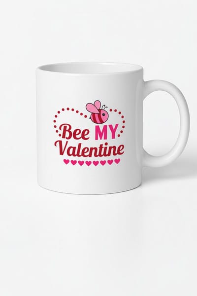 Valentijn Mok 'Bee MY Valentine' met Schattige Bij - Romantisch Cadeau