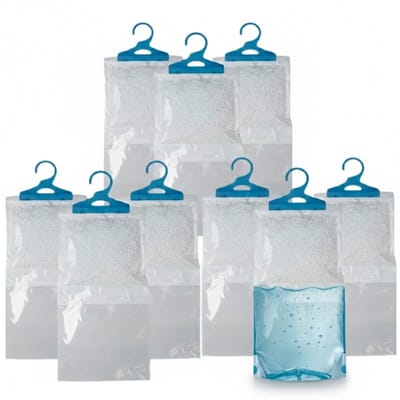 SlimSence® - Hangende vochtopnemer - 9 stuks - De oplossing tegen schimmel - Auto - Tuinhuis - Kantoor - Boot - Caravan- Boot - Kledingkast - Kelder