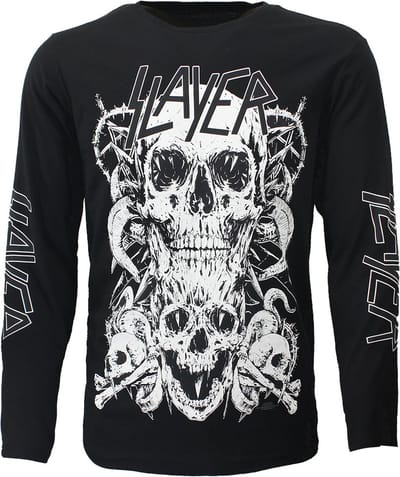 Slayer Pile Of Skulls Longsleeve T-Shirt - Officiële Merchandise - S