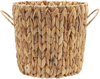 Gevlochten Mand Naturel | Ø30 cm | Decoratie Mand handgevlochten - Plantenmand of opslagmand - Natuurlijke Decoratie