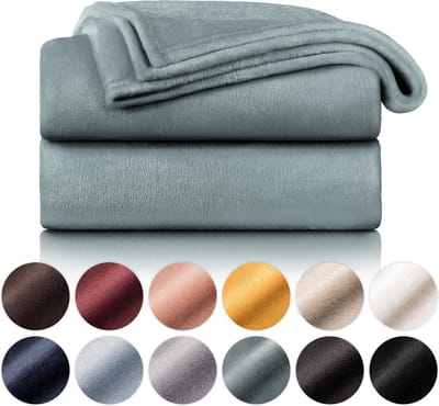 Blumtal - Fleece Deken - Super Zacht Fleece Plaid 130x150 cm - Groen