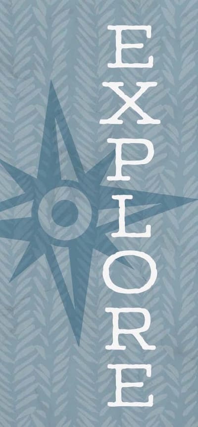 Decoratief Beeld - Tabletop Word Block Explore - Hout - 316europe - Blauw