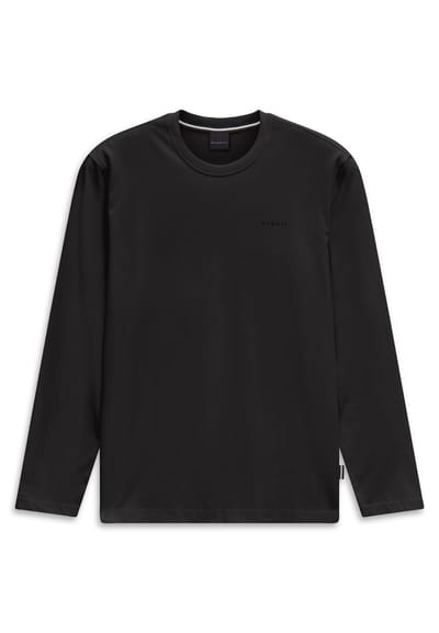 Bugatti Herren T-shirt van katoen met ronde hals en print op de voorkant
