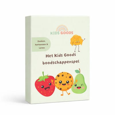 Kids Goods Boodschappenspel – Educatief Kaartspel – Leren Boodschappen Doen – Rollenspel Supermarkt – 3+ Jaar - Spel Kinderen - Kaartspel peuters - zoek-en-vind spel - Thuis Supermarkt Woorden leren - Kinderspel - Spel Kinderen Fruit Groente