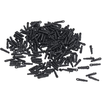 500pcs Cache-poussière pour prise écouteur avec breloque à trous Universel Anti-poussière Tête ronde Noir Charme cache-poussière pour téléphone portable black