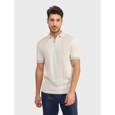 BLUE INDUSTRY Polo Polo's & T-shirts Heren - Polo shirt - Ecru - Maat XXL