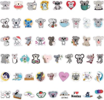 Go Go Gadget - 50 Stickers Mix Pack - Voor Fiets, Step, Laptop, Skateboard, Koffer, Helm, etc. - Bullet journal - Junk journal - Koala