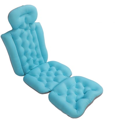 Dailygoods- Badkussen Ergonomisch Ontwerp - Badkussen voor in Bad - Antislip Basis - Badkuipkussen voor Volwassenen - Sandwichgaas - Lengte 132 cm