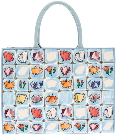 FURLA Schoudertas Shopper Opportunity Tote Bag Toni Turchese Lichtblauw