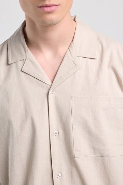 America Today Henry Beige Maat: L | Longsleeves Outlet | Heren | Beige