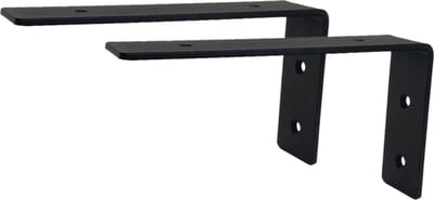 Maison DAM Plankdragers L vorm - Plankdragers – Voor plank 20cm tot en met 25cm – Mat zwart - Incl. bevestigingsmateriaal + schroefbit