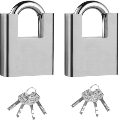 Dailygoods- Hangslot Waterdicht - 40mm Beveiligingsslot - Schokbestendig - Hoogwaardige Ijzer - 2 Stuks - Betrouwbare Bescherming - Slot