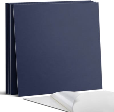 Coloray Wandpanelen Zelfklevend - Kleur: donker marineblauw Zelfklevende Wandpanelen - 50 cm x 50 cm - Marine Wandpaneel PVC - 5 stuks - Eénkleurige Wandpanelen Zelfklevend - Wandpaneel Keuken - Wandpanelen Badkamer